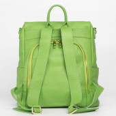 Rucsac tip geanta din piele naturala DiAmanti Mia Verde Deschis